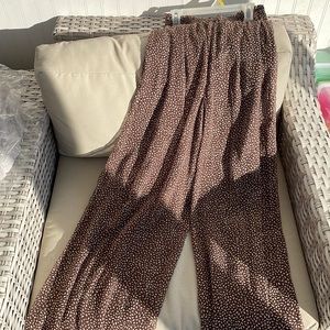 High waisted wide legged flowy pants